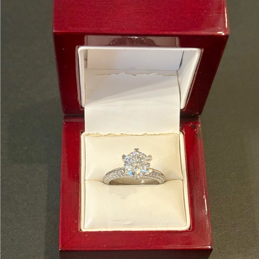 GRA Certified 3.0 Carat Moissanite Ring